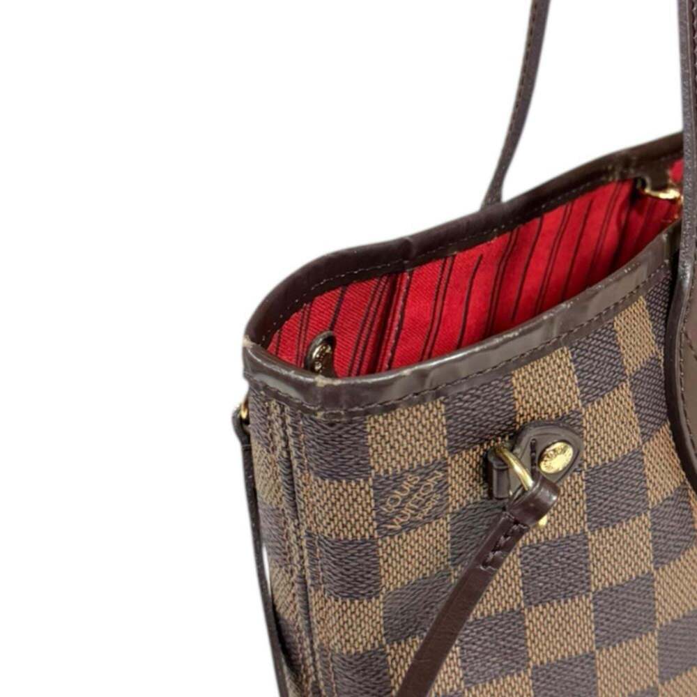 LOUIS VUITTON Brown Damier Canvas Neverfull PM Tote Bag - Picture 10 of 12